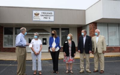 Montgomery Rotary Club presents donation to Faulkner University’s Pre-K program