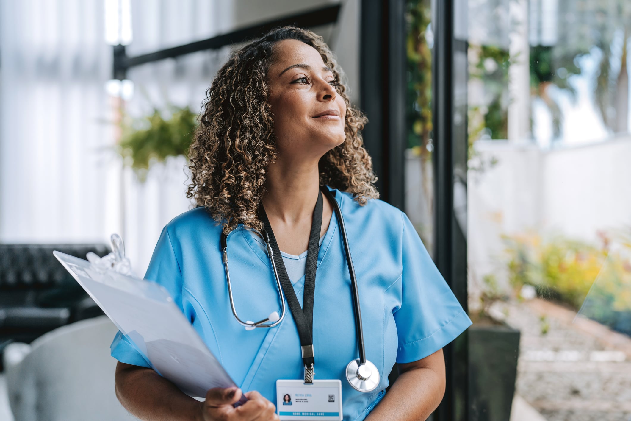 Portrait of a home care healthcare worker Portrait of a home care healthcare worker