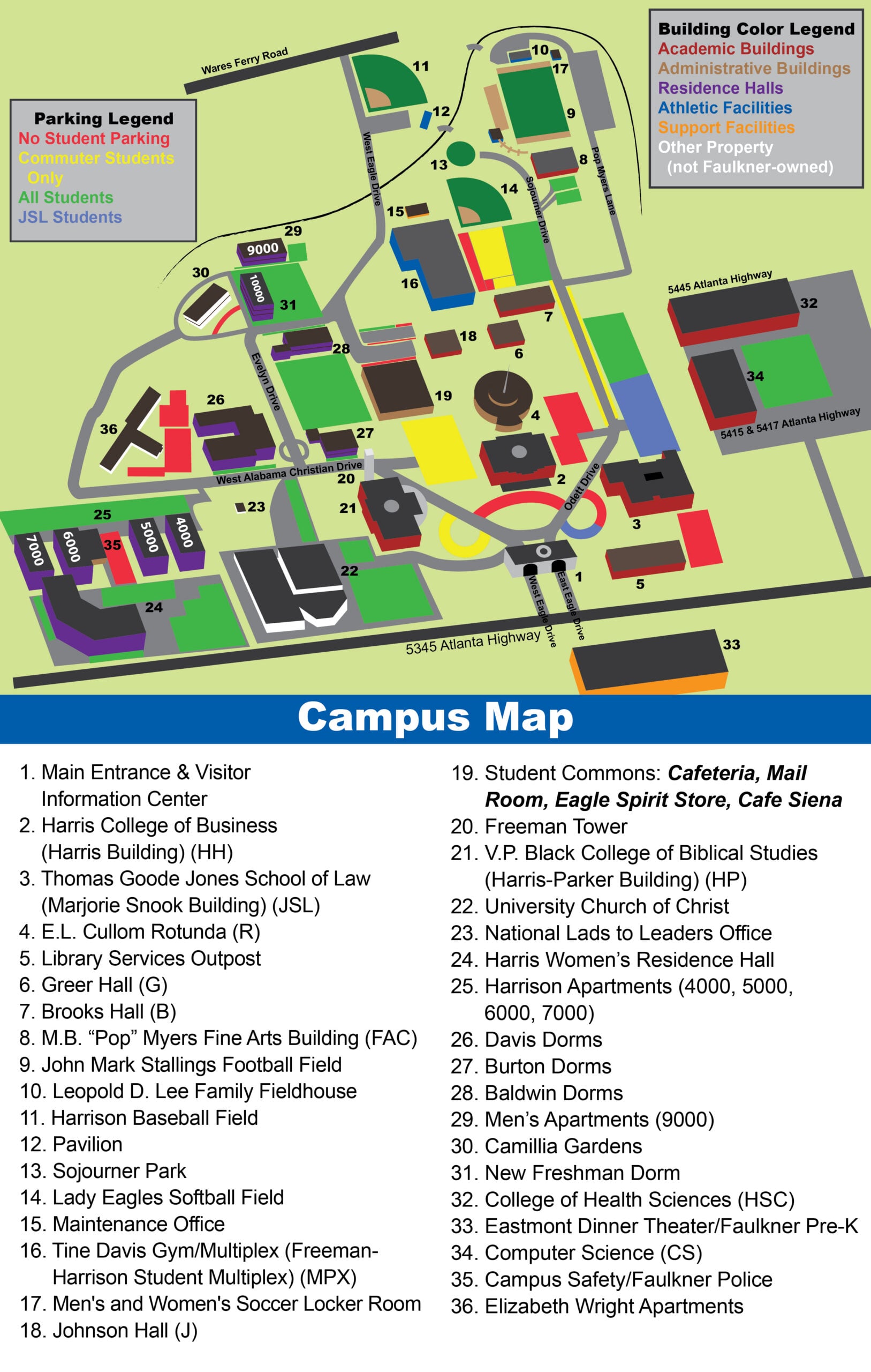 Campus Map portrait view