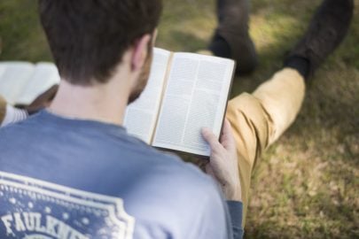 Man reading Bible