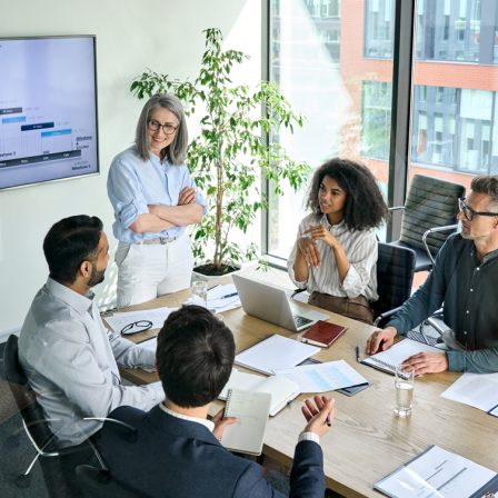 Business team meeting at conference table