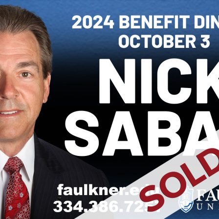 Nick Saban sold out banner.